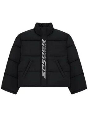 Sp5der Trackhawk Puffer Jacket in Black